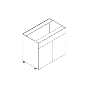 Sink Base Cabinet with 2 Doors + 1 Fixed Drawer