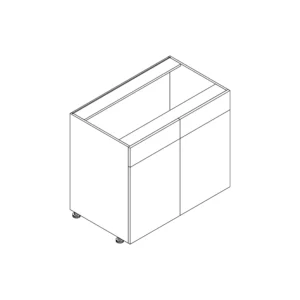 Vanity Sink Base Cabinet with 2 Doors + 2 Fixed Drawers