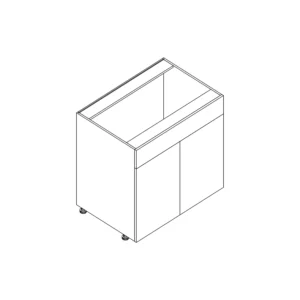 Vanity Sink Base Cabinet with 2 Doors + 1 Fixed Drawer