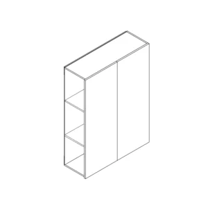 Wall Cabinet with 2 Doors + 2 Shelves